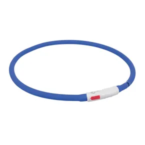 Obroża świetlna Flash USB XS-XL 70 cm / 10 mm, - błękit królewski